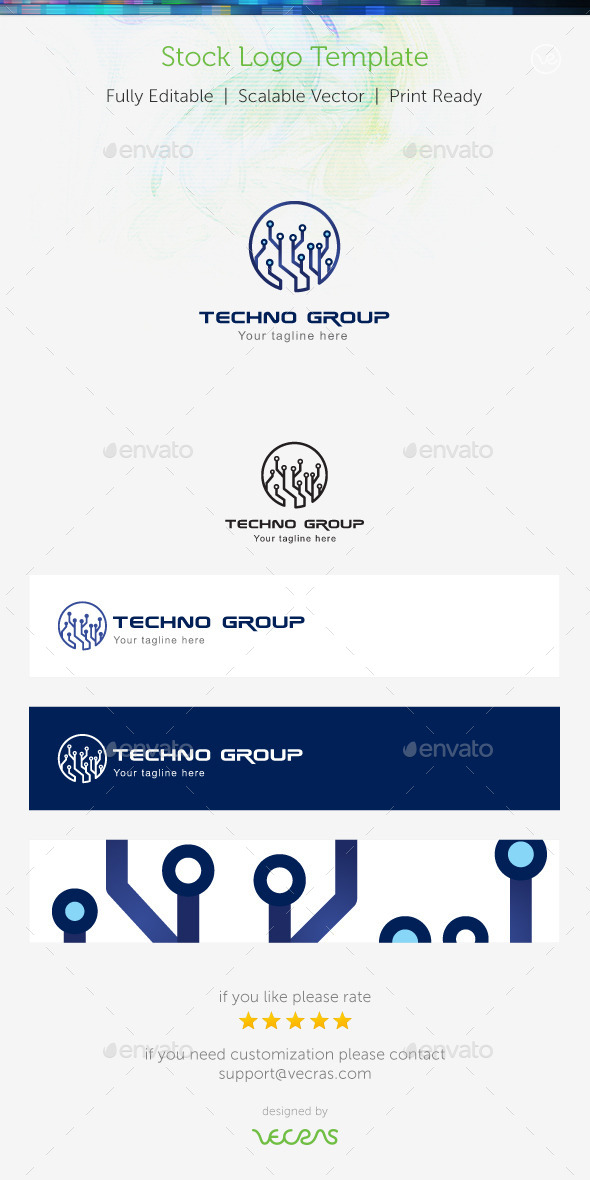 Techno Group Stock Logo Template - Abstract Logo Templates