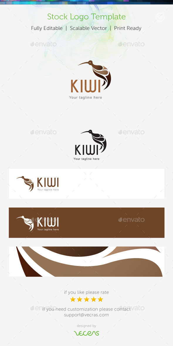 Kiwi Stock Logo Template - Animals Logo Templates