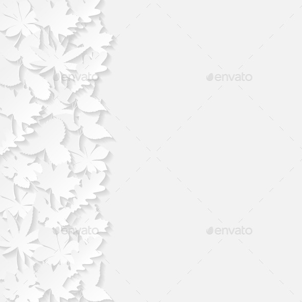 Abstract Background with Paper Leaves - Seasons Nature