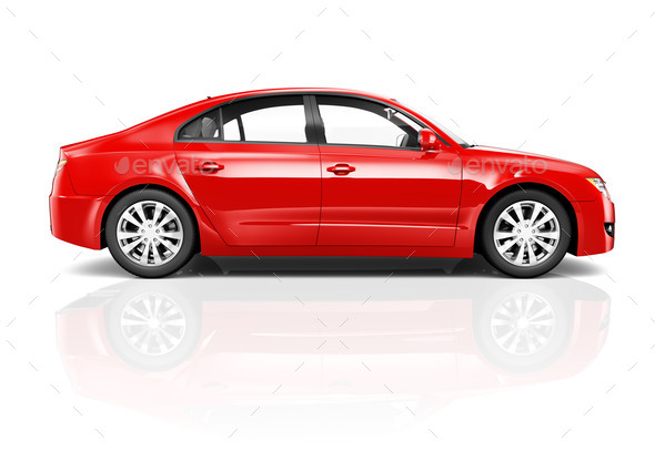 Red Car - Stock Photo - Images