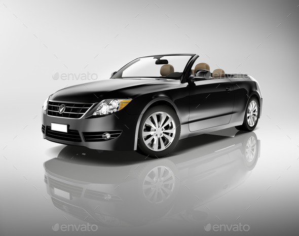 Black Convertible - Stock Photo - Images