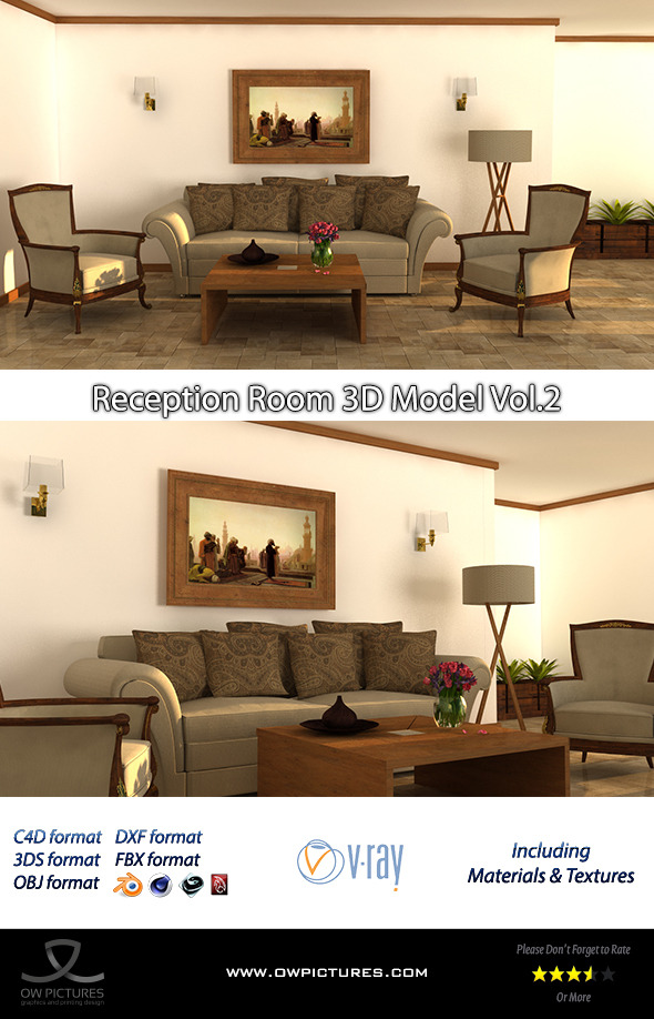 Reception Room 3D - 3Docean 8939244