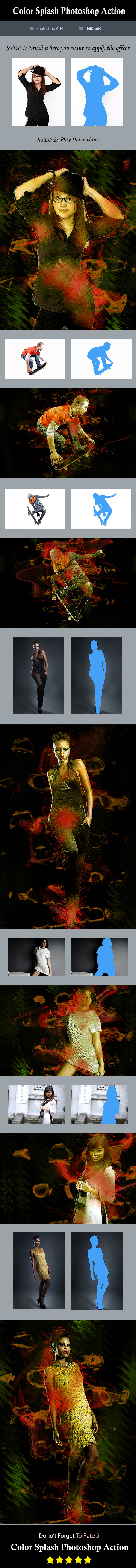 Color Splash Photoshop Action - Photo Effects Actions