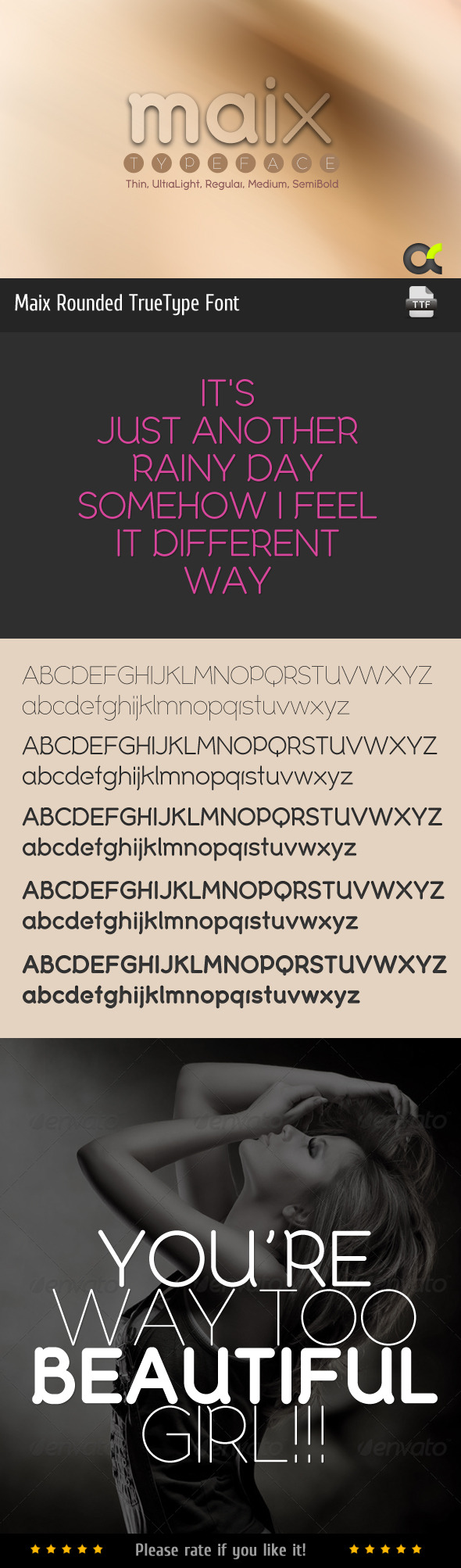 Maix Rounded TrueType Font - Sans-Serif Fonts