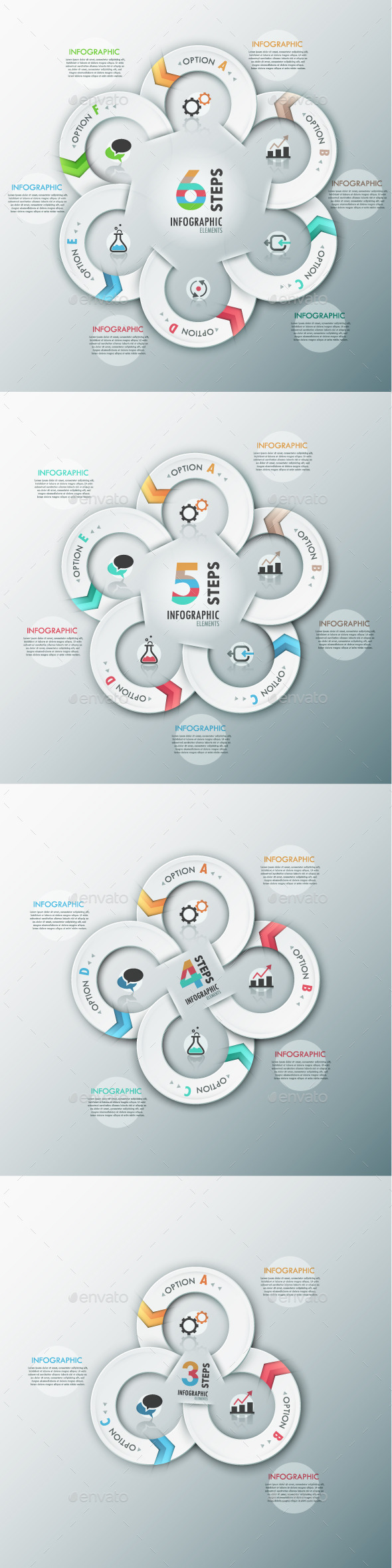 Modern Infographic Options Template (4 Items) - Infographics