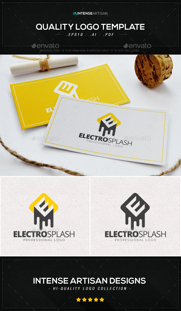 Electro Splash Logo Template - Letters Logo Templates