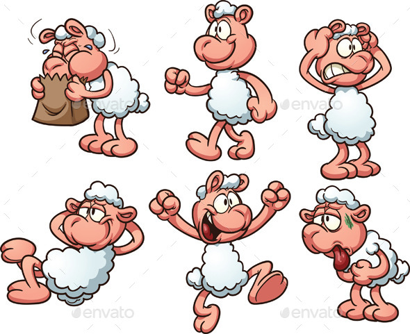 Cartoon Sheep - Animals Characters