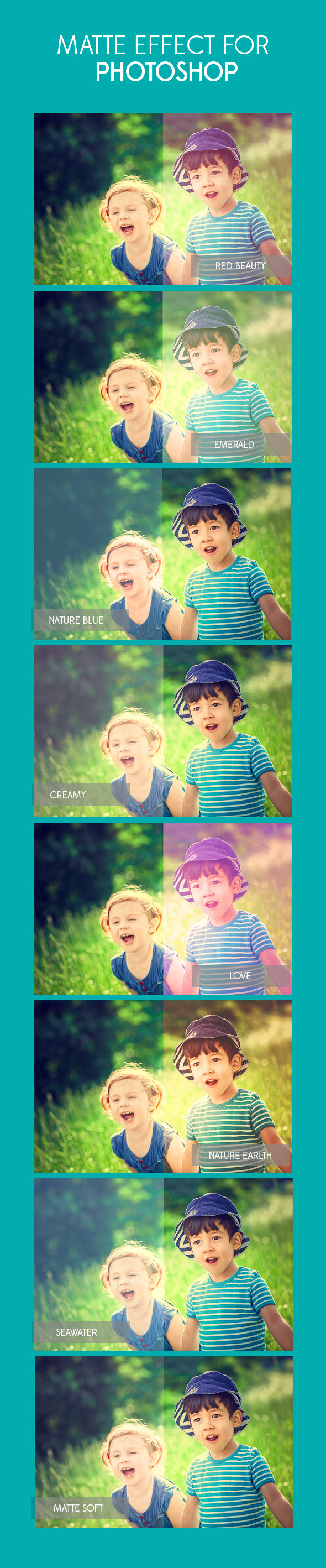 Matte Effect and Soft for Photoshop - Photo Effects Actions