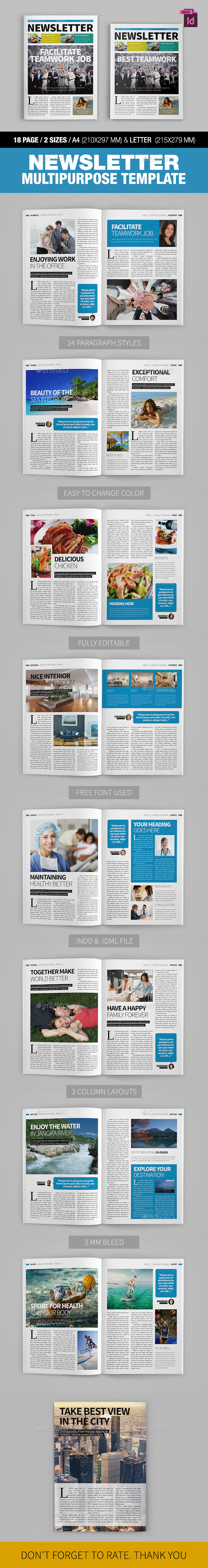 Newsletter Multipurpose Template - Newsletters Print Templates
