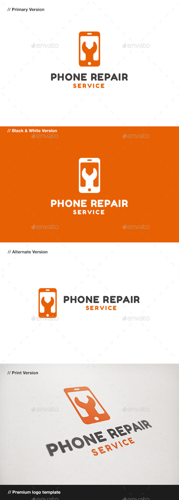 Phone Repair - Objects Logo Templates