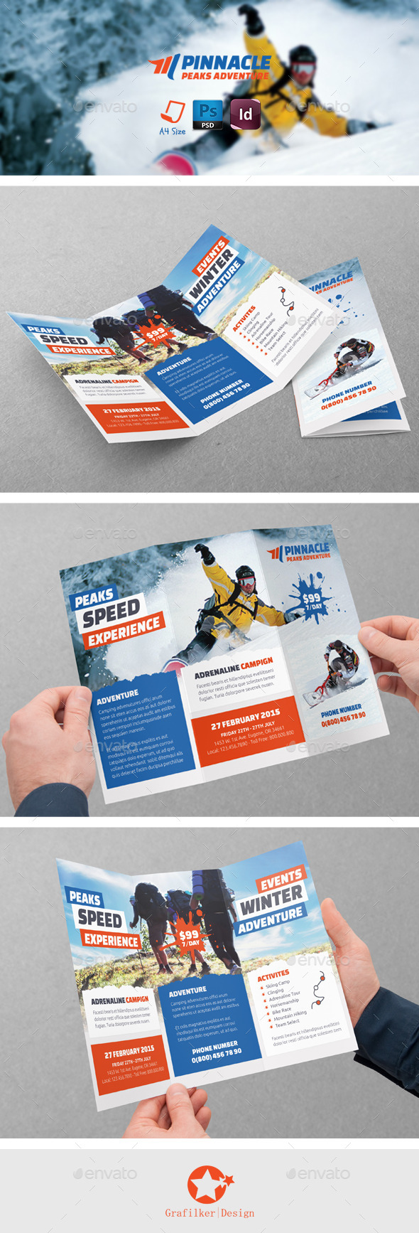Adventure Tri-Fold Templates - Brochures Print Templates