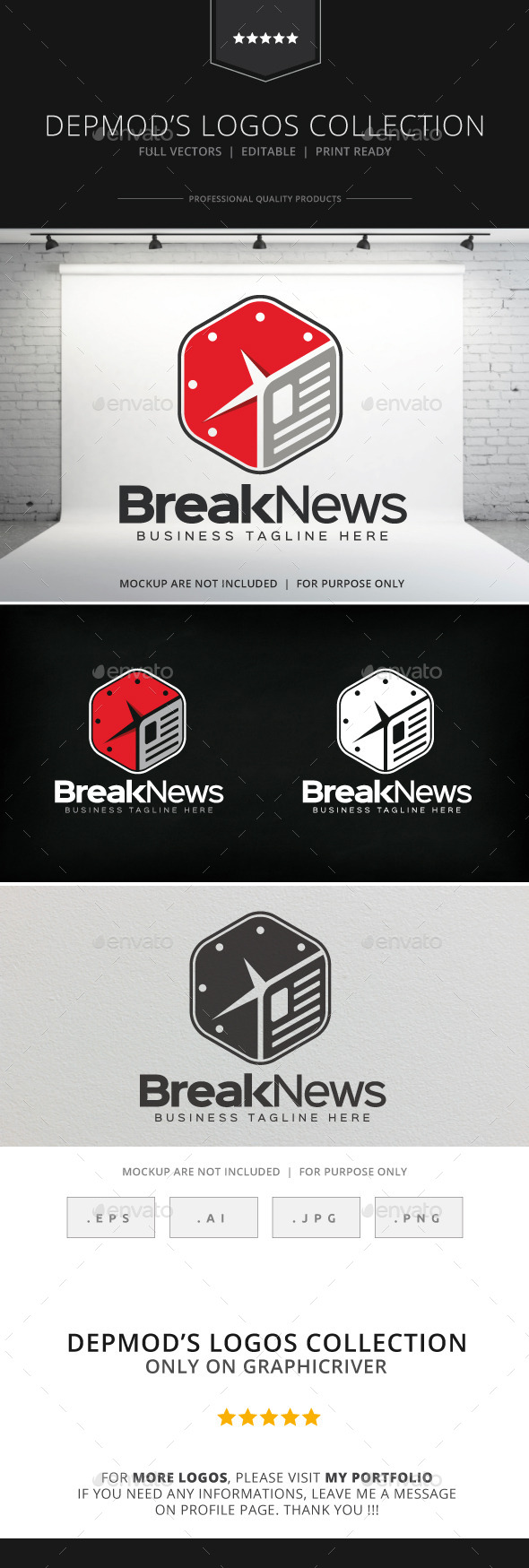 Break News Logo - Symbols Logo Templates