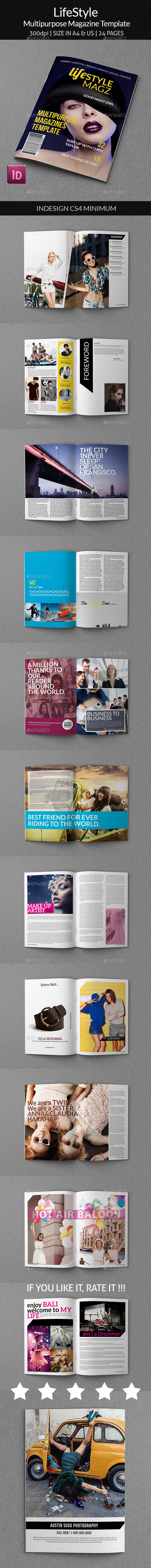 Lifestyle - Multipurpose Magazine Template - Magazines Print Templates
