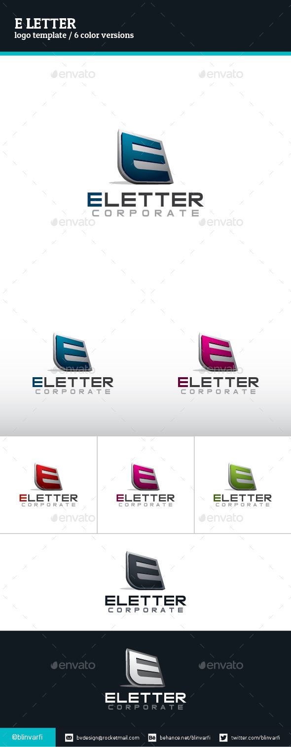 E Letter Logo Template - Letters Logo Templates