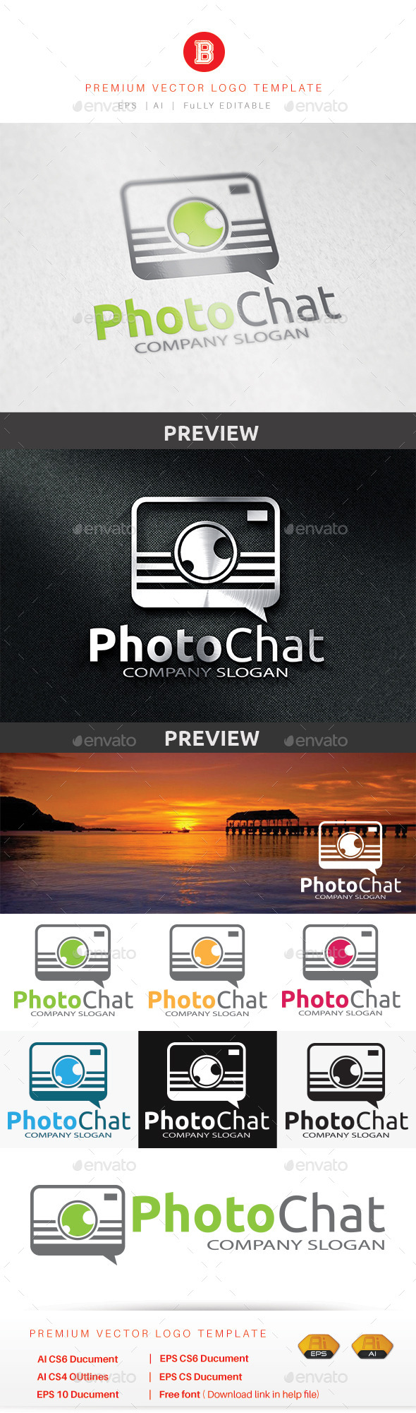 Photo Chat - Objects Logo Templates