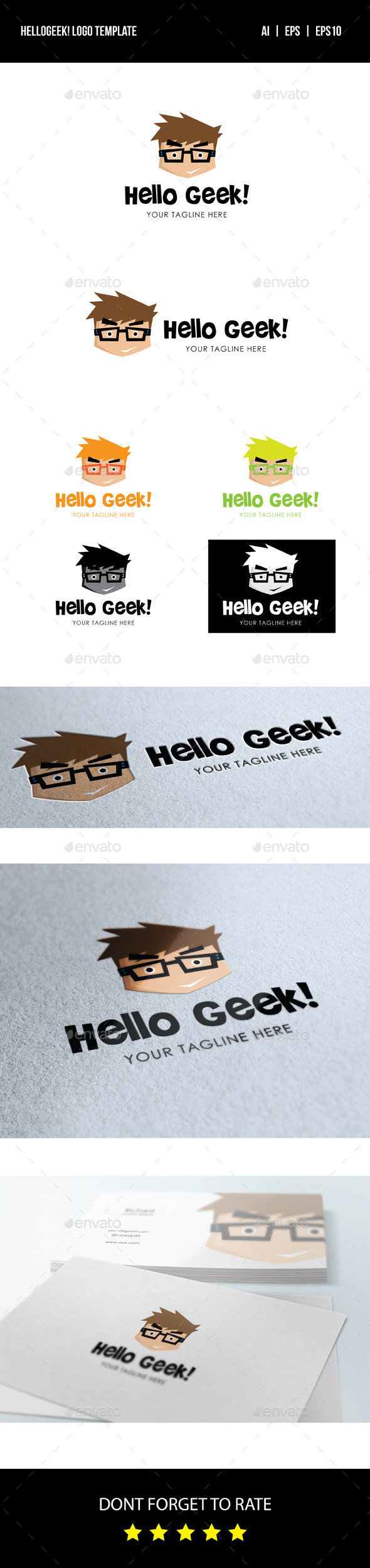 Hello Geek Logo - Humans Logo Templates
