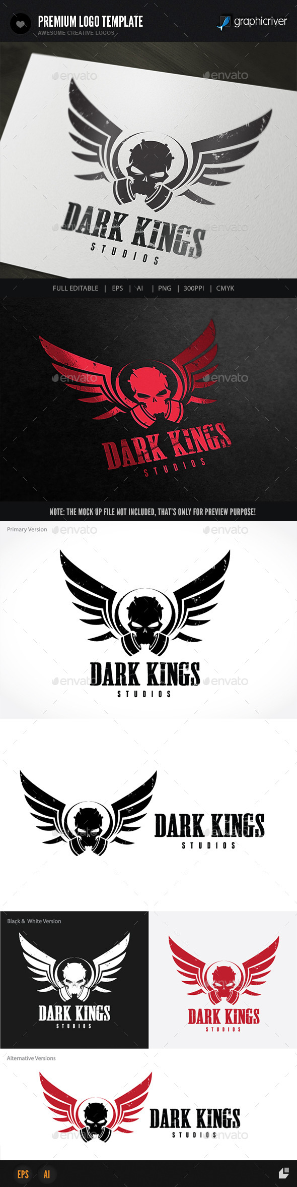Dark Kings - Crests Logo Templates