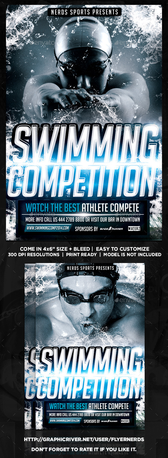 Swimming Competition Flyer - Sports Events