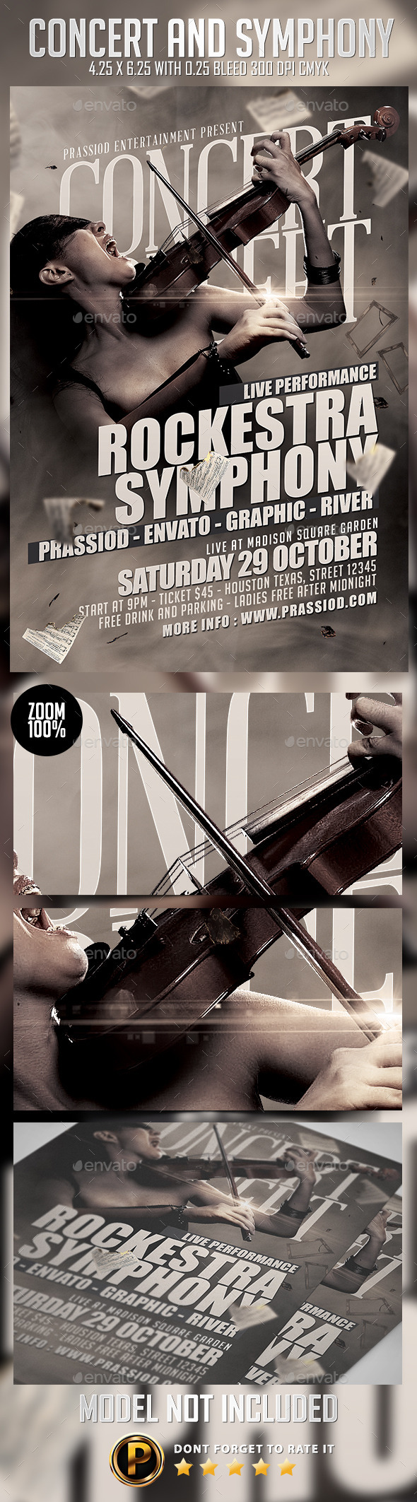Concert And Symphony Flyer Template - Concerts Events