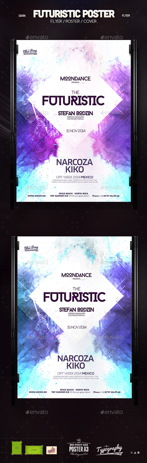 Futuristic Poster - Clubs & Parties Events