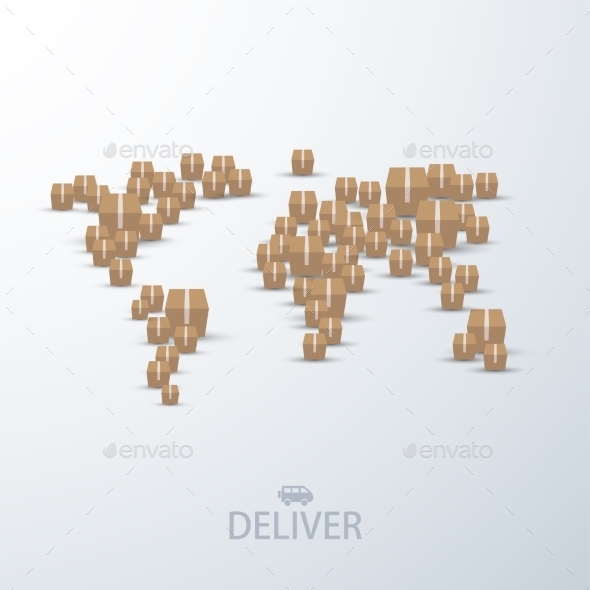 Vector Modern Concept Delivery Background - Services Commercial / Shopping