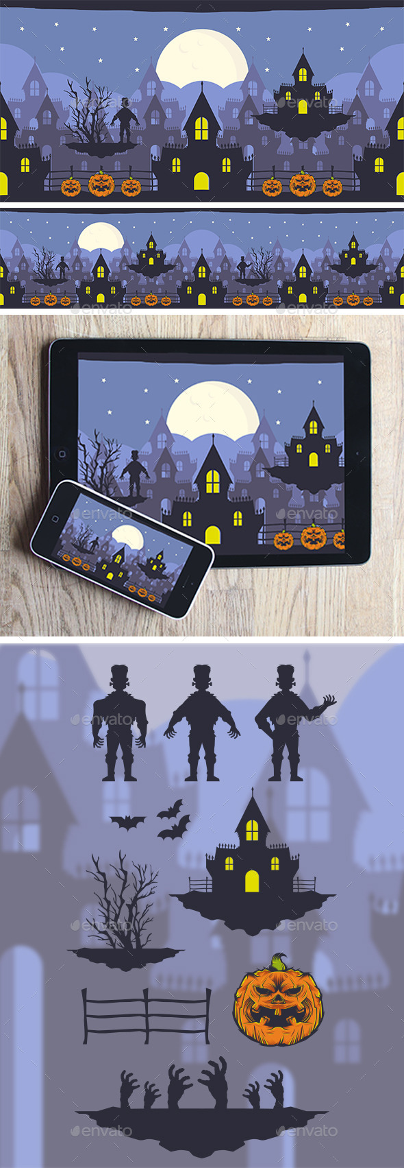 Halloween Game Background - Backgrounds Game Assets