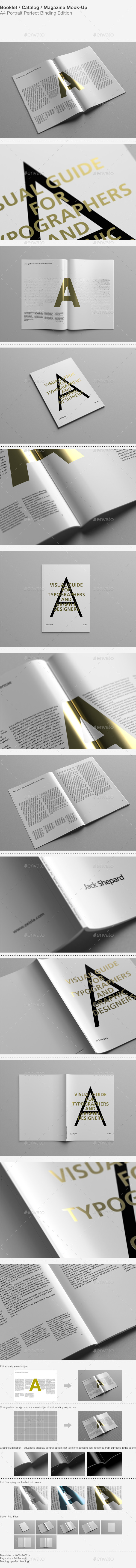 A4 Portrait Catalog / Magazine Mock-Up - Magazines Print