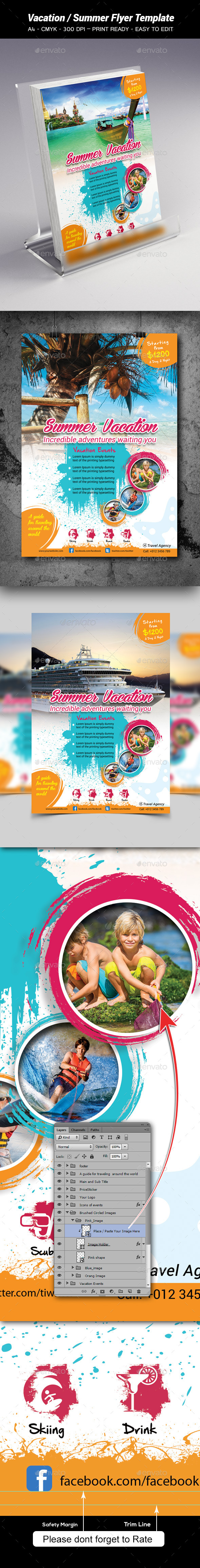 Vacation / Summer Flyer Template - Holidays Events