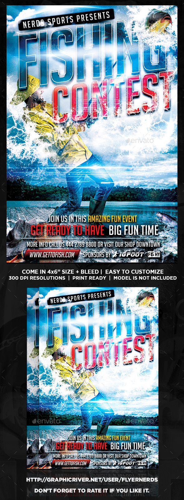 Fishing Contest Flyer - Sports Events