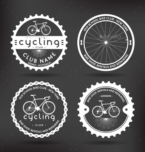 Cycling Badges - Sports/Activity Conceptual