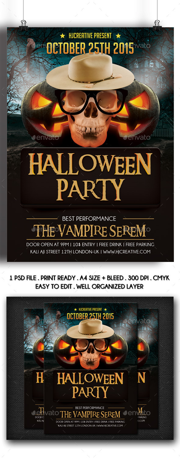 Halloween Poster Flyer Template Vol. 2 - Clubs & Parties Events