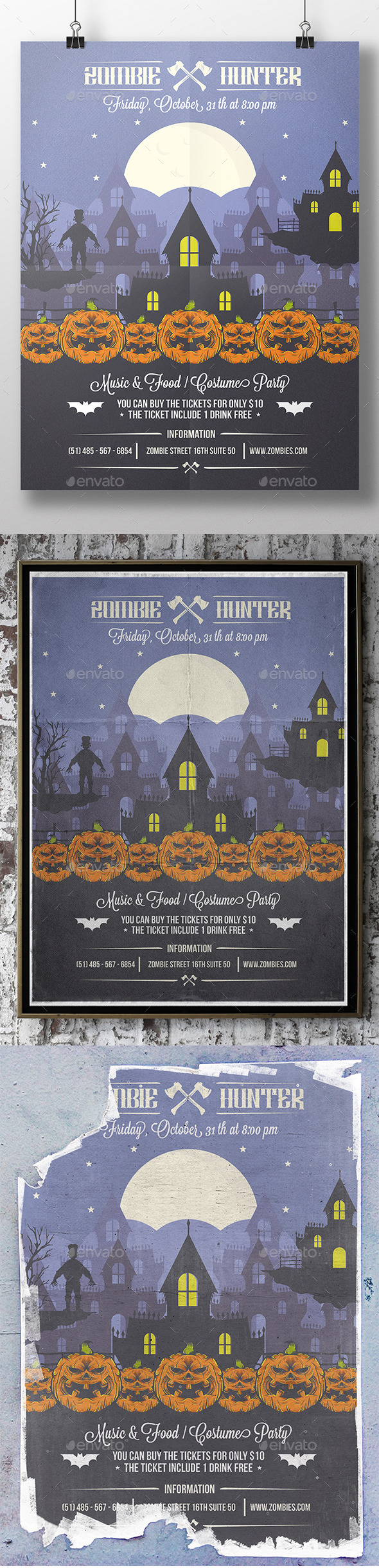 Halloween Party Poster Flyer - Holidays Events