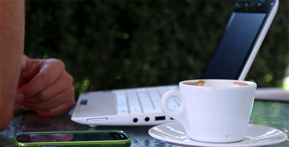 Man Reading Something on Laptop or Checking Stuff alt