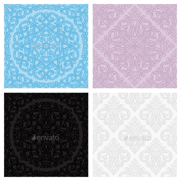 Set of vintage seamless patterns - Patterns Decorative