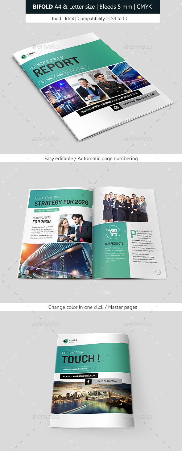 Bifold Business & Corporate Brochure Indesign - Informational Brochures