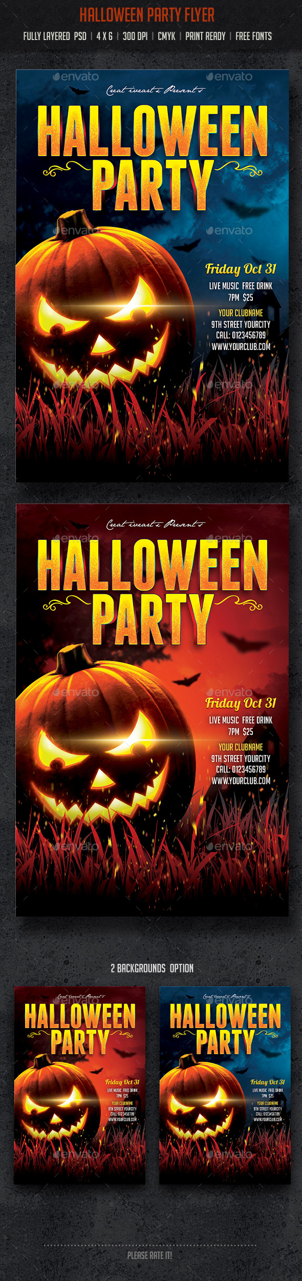 Halloween Party Flyer - Flyers Print Templates