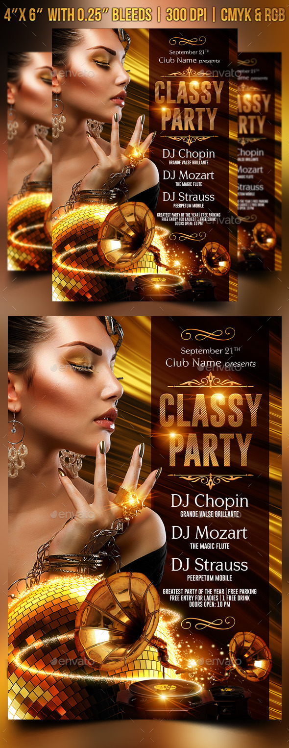 Classy Party Flyer Template - Clubs & Parties Events