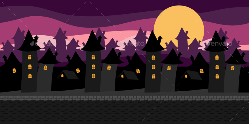 10 Halloween Game Backgrounds by ragerabbit | GraphicRiver