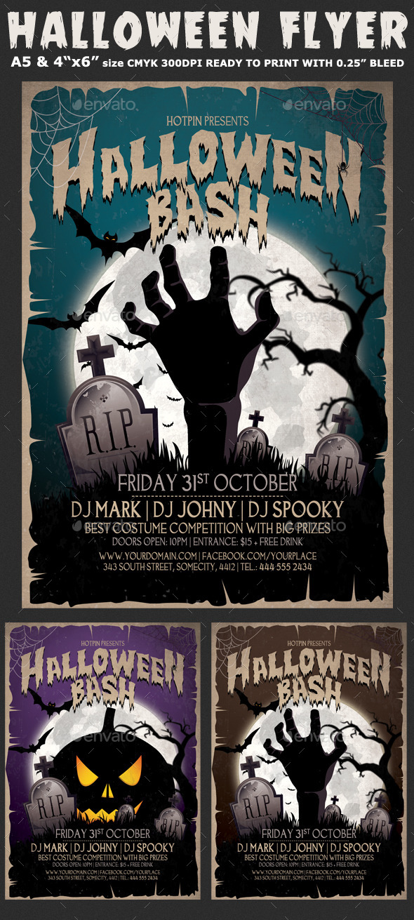 Halloween Bash Flyer Template - Clubs & Parties Events