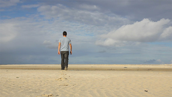 Walking Through a Sandy Desert