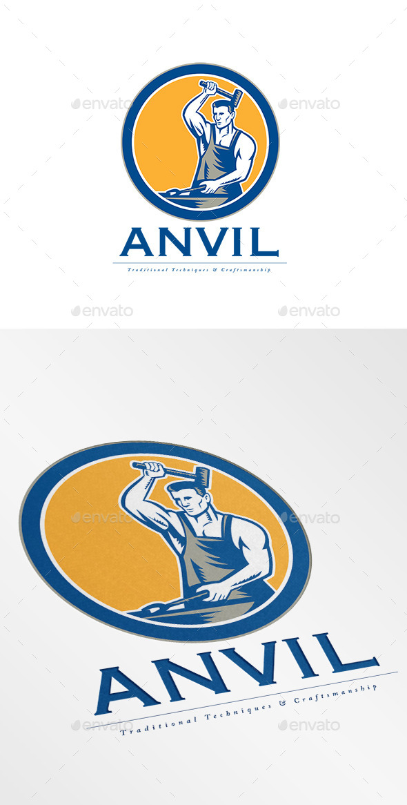Anvil Traditional Techniques Logo - Humans Logo Templates