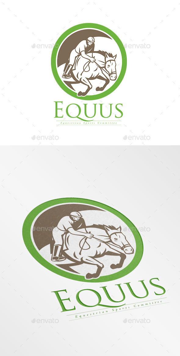 Equus Equestrian Sports Logo - Humans Logo Templates