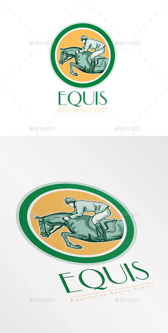 Equis Equestrian Sports Center Logo - Humans Logo Templates