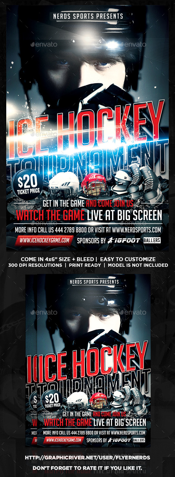 Ice Hockey Sport Flyer - Sports Events