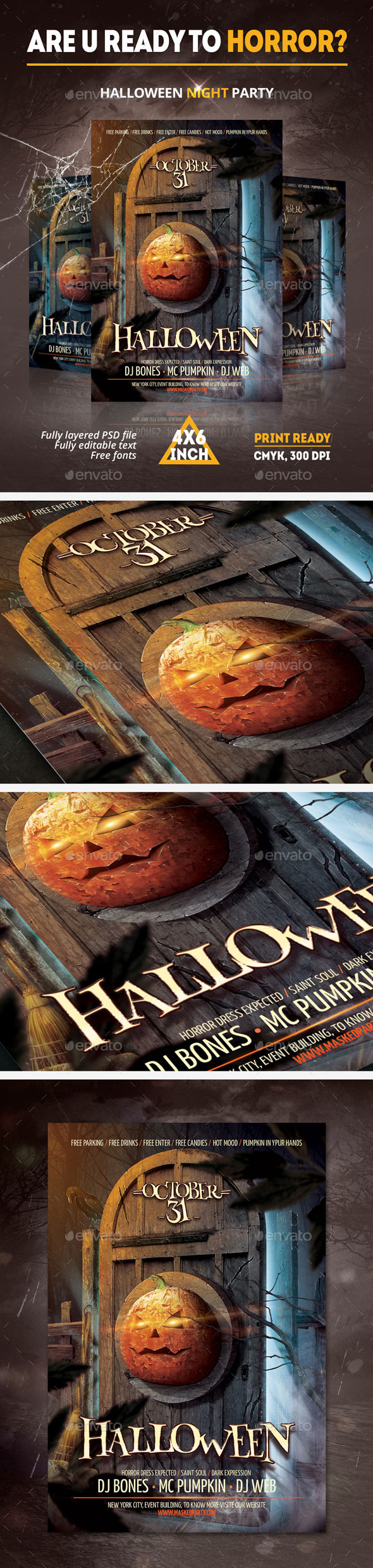 Halloween Party Flyer Template - Clubs & Parties Events