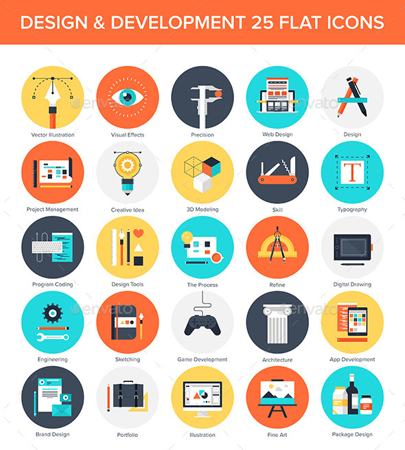 Design and Development Icons. - Business Icons
