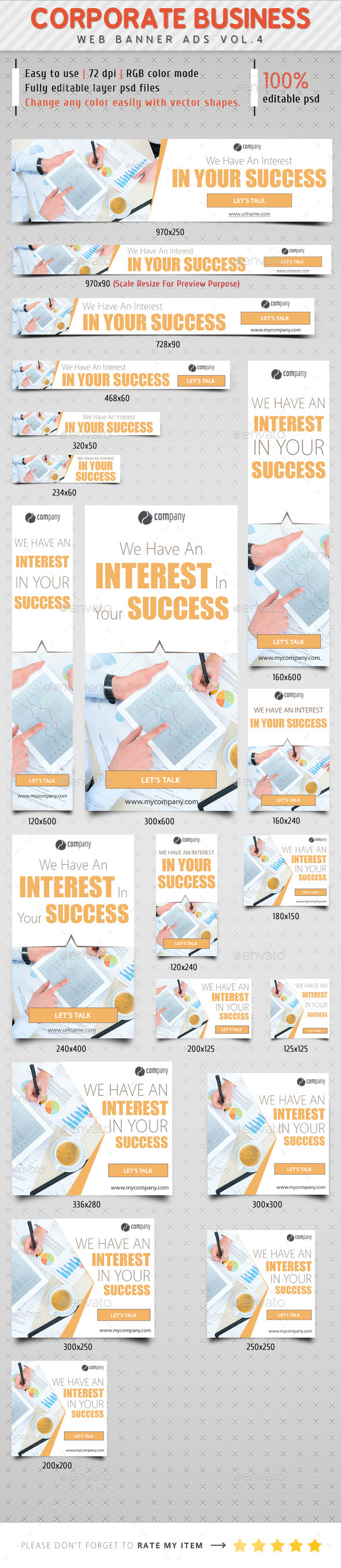 Corporate Web Banner Ads Vol.4 - Banners & Ads Web Elements