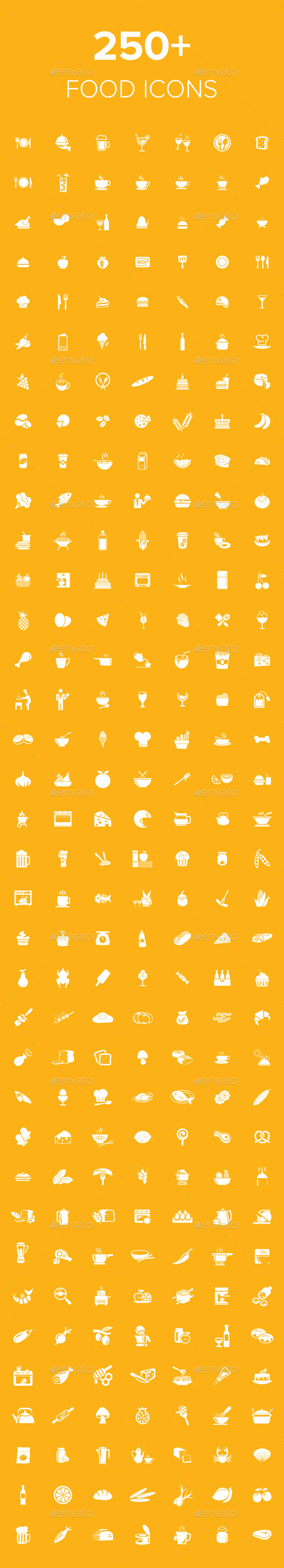 250+ Food Icons - Food Objects