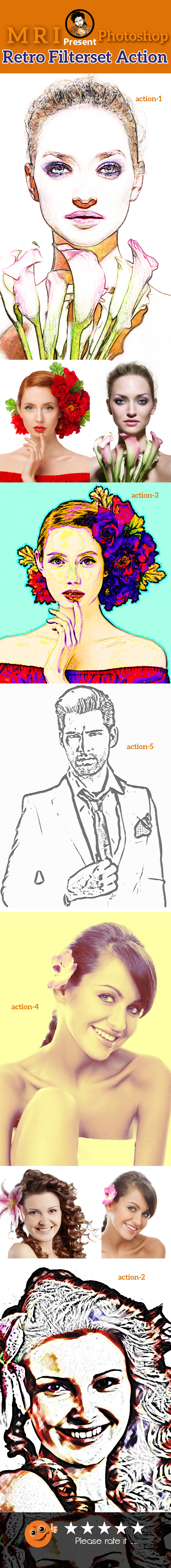 RetroFilterset Action - Actions Photoshop
