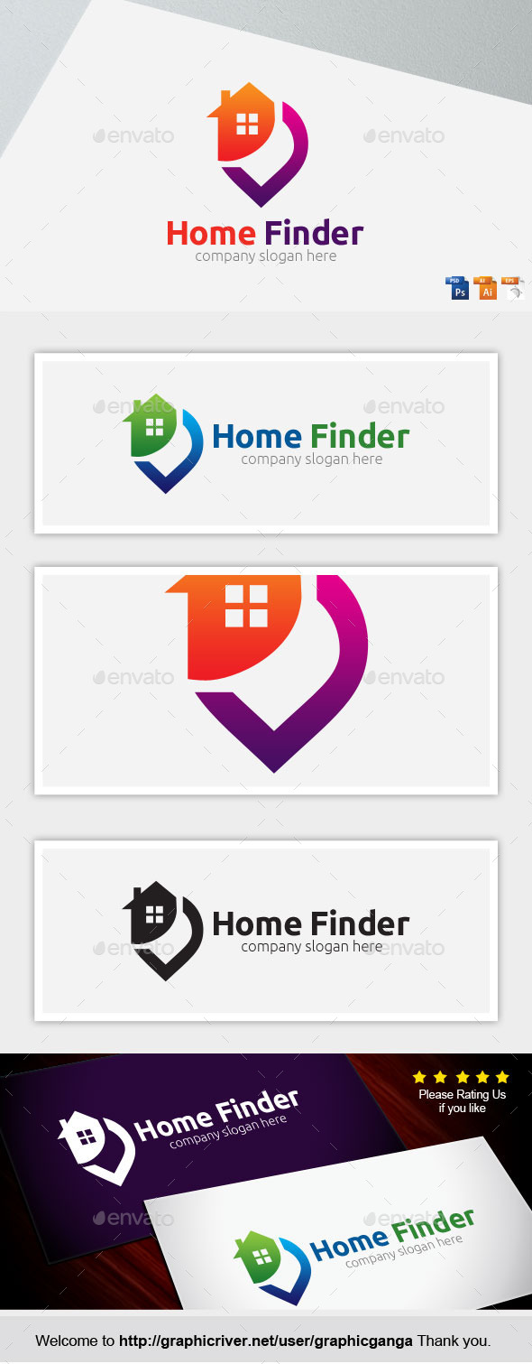 Home Finder - Buildings Logo Templates